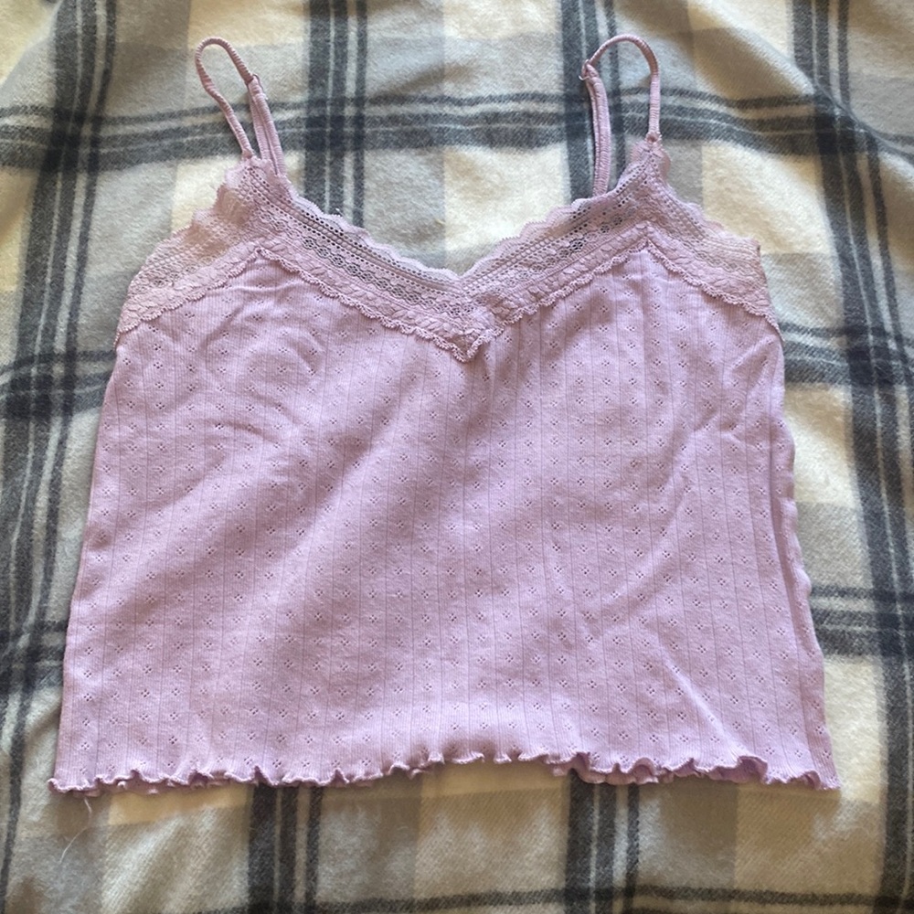 Purple - American Eagle - Medium- lace tank top